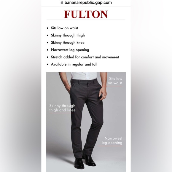 2 pair Banana Republic Fulton Slim Fit Hard to Find Chino 34x32 - Picture 3 of 11